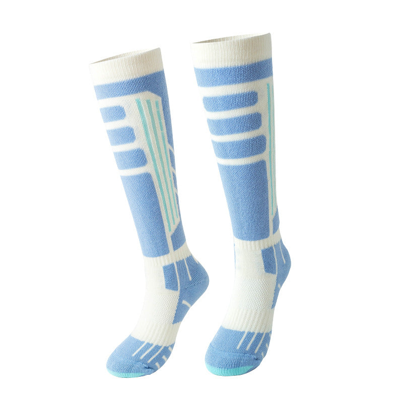 Sport's House women's outdoor thick looped warm Merino wool ski socks - Korvel