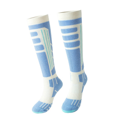 Sport's House women's outdoor thick looped warm Merino wool ski socks - Korvel