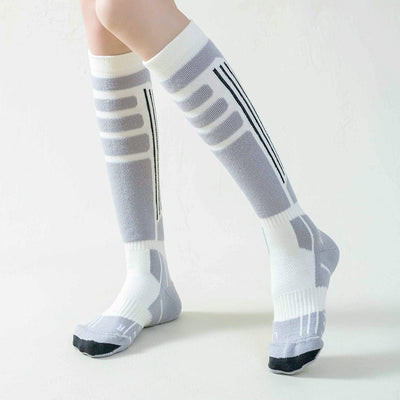 Sport's House women's outdoor thick looped warm Merino wool ski socks - Korvel