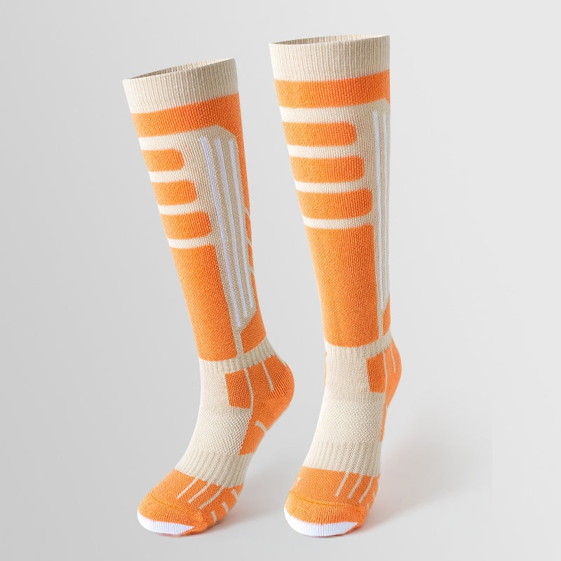 Sport's House women's outdoor thick looped warm Merino wool ski socks - Korvel