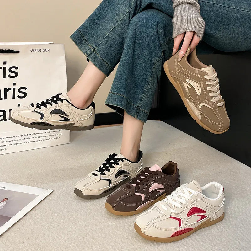 Sports and casual shoes versatile for students white shoes - Korvel