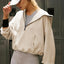 Sports hoodie zipper drawstring long sleeved top jacket - Korvel