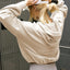Sports hoodie zipper drawstring long sleeved top jacket - Korvel