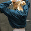 Sports hoodie zipper drawstring long sleeved top jacket - Korvel