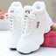 Sports shoes, casual with plush insulation, cotton shoes, leather surface, Korean version, versatile, high top, dad shoes, women's shoes - Korvel