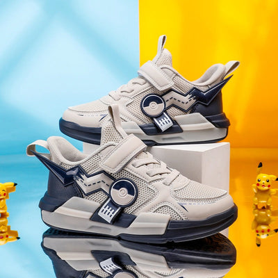 Sports shoes soft soled Pikachu boys' white shoes mesh shoes - Korvel
