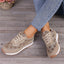 Sports style casual shoes for women, round toe color blocking, comfortable flat sole single shoes - Korvel