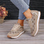 Sports style casual shoes for women, round toe color blocking, comfortable flat sole single shoes - Korvel
