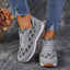 Sports style casual shoes for women, round toe color blocking, comfortable flat sole single shoes - Korvel