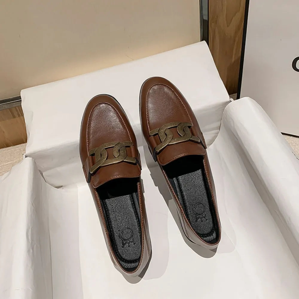 British Style Leather Commuting Boots for Spring & Autumn