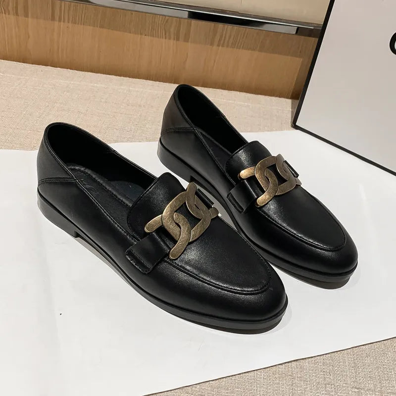 British Style Leather Commuting Boots for Spring & Autumn