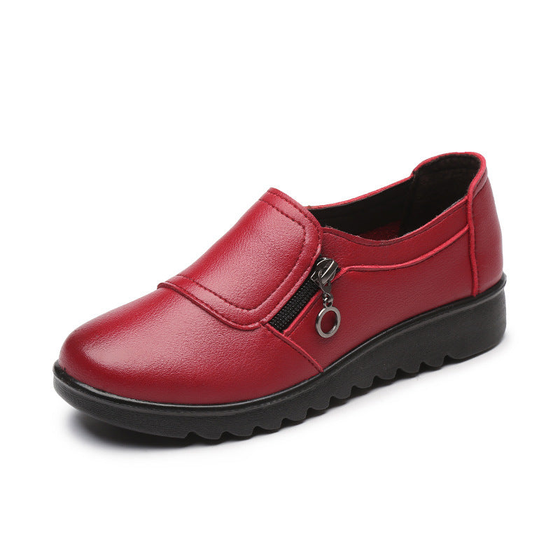 Spring and Autumn New Women's Leather Shoes Grandma Shoes Elderly Shoes - Korvel