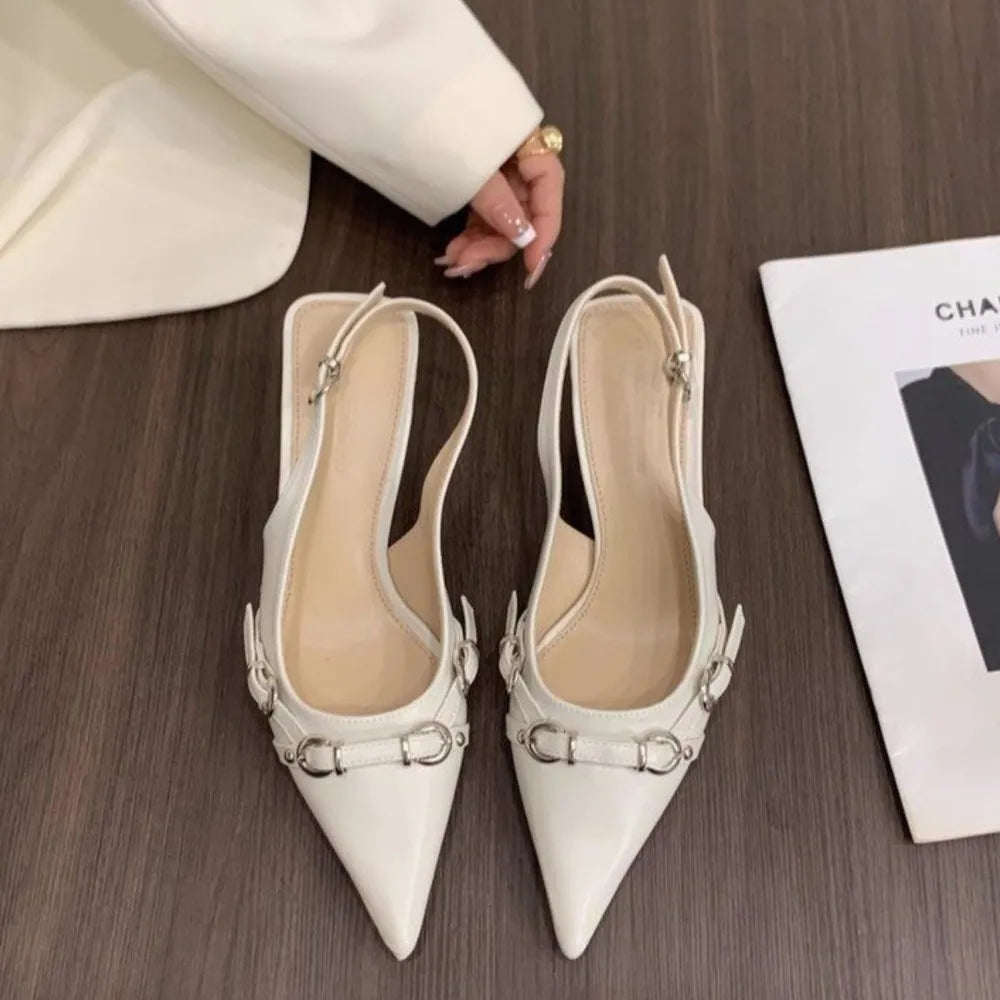 Elegant One-Piece Buckle Sandals for Spring and Summer