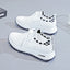 Spring and summer new women's shoes with soft soles, durable and lightweight, white shoes, fashionable and trendy, fly woven mesh running shoes, casual shoes - Korvel