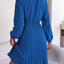Spring and summer temperament tied waist long sleeved pleated skirt - Korvel