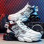 Spring men's shoes, summer high school basketball sports, running shoes for teenagers, casual high cut thick soled dad sneakers - Korvel