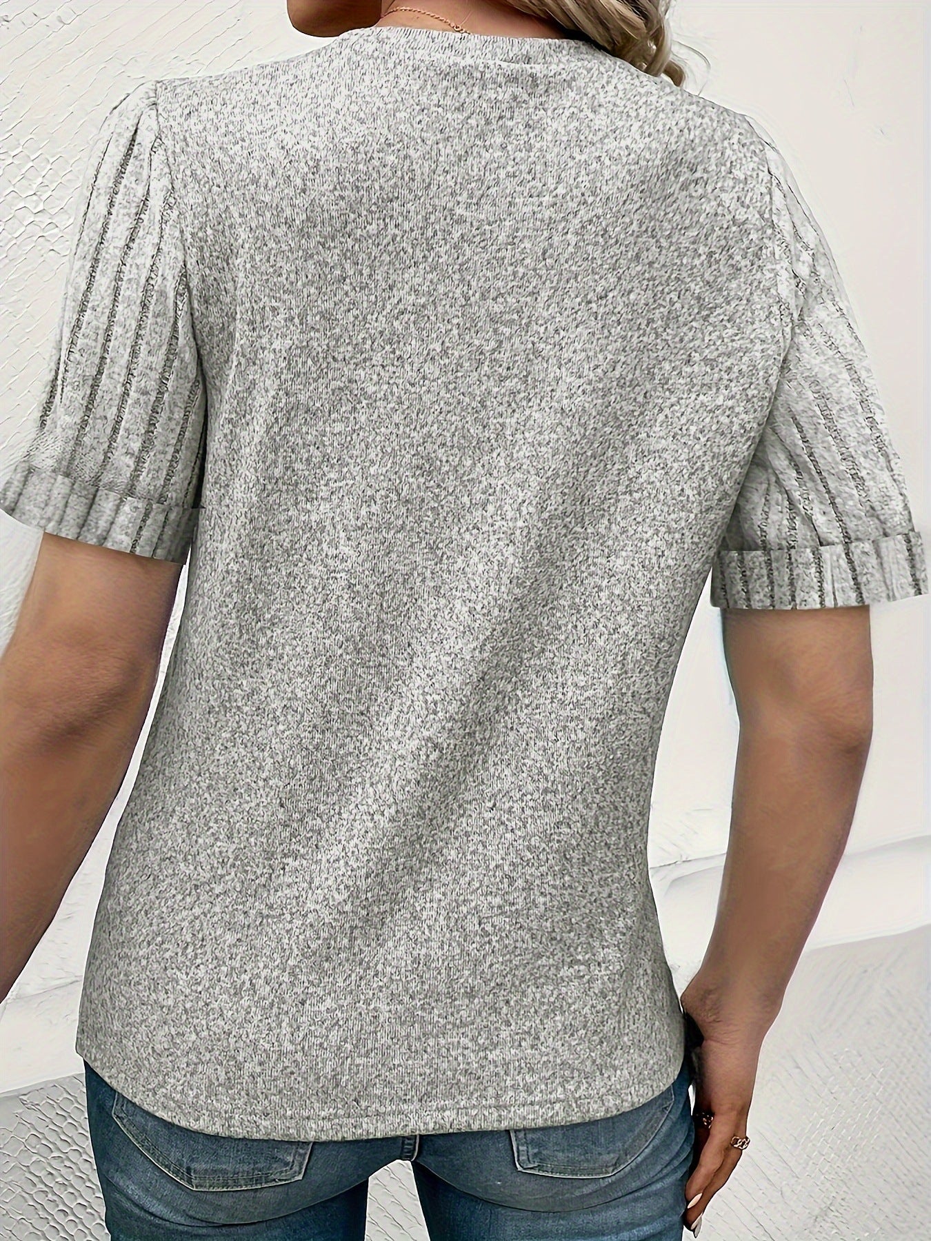 Spring new solid color casual simple pullover for women - Korvel