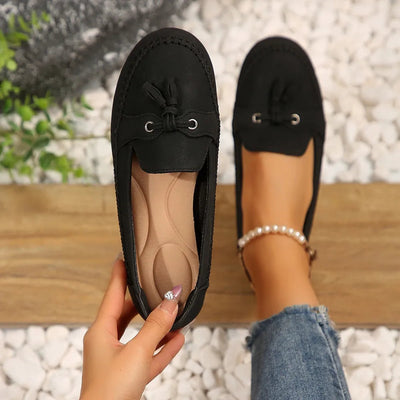 Spring new women's shoes one foot casual leather shoes for women - Korvel