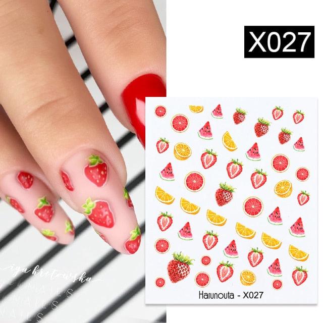 Spring Green Theme Water Decal Stickers for Nail Art
