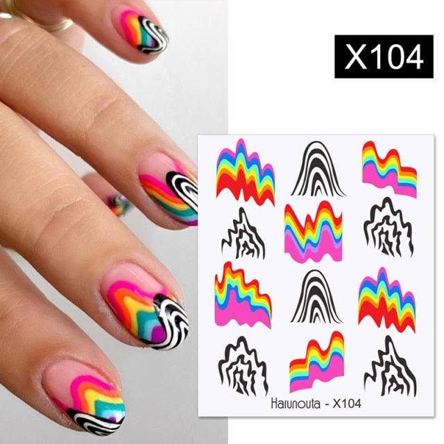 Spring Green Theme Water Decal Stickers for Nail Art