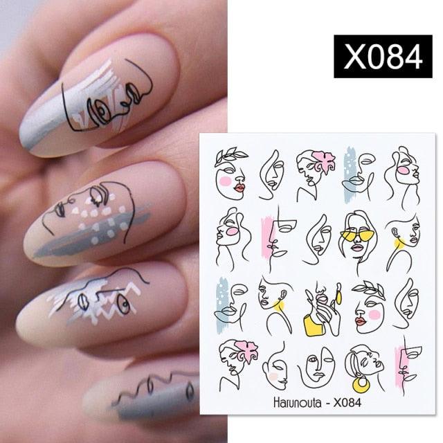 Spring Green Theme Water Decal Stickers for Nail Art