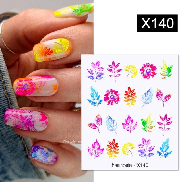 Spring Green Theme Water Decal Stickers for Nail Art
