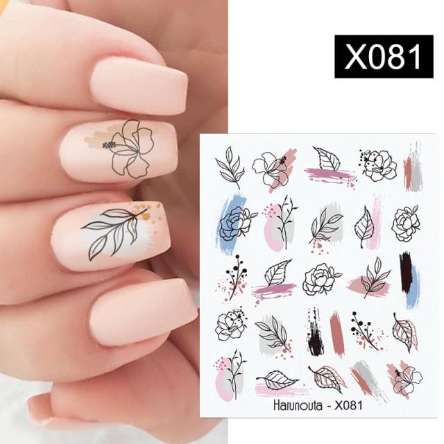Spring Green Theme Water Decal Stickers for Nail Art