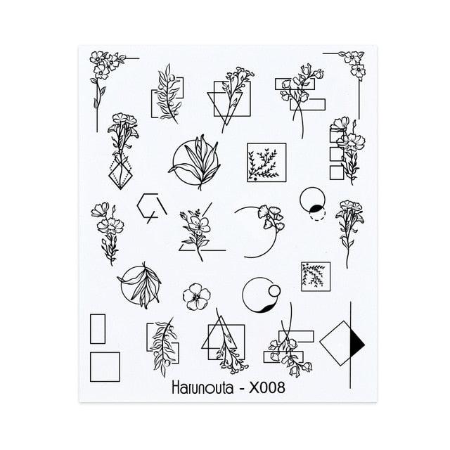 Spring Green Theme Water Decal Stickers for Nail Art