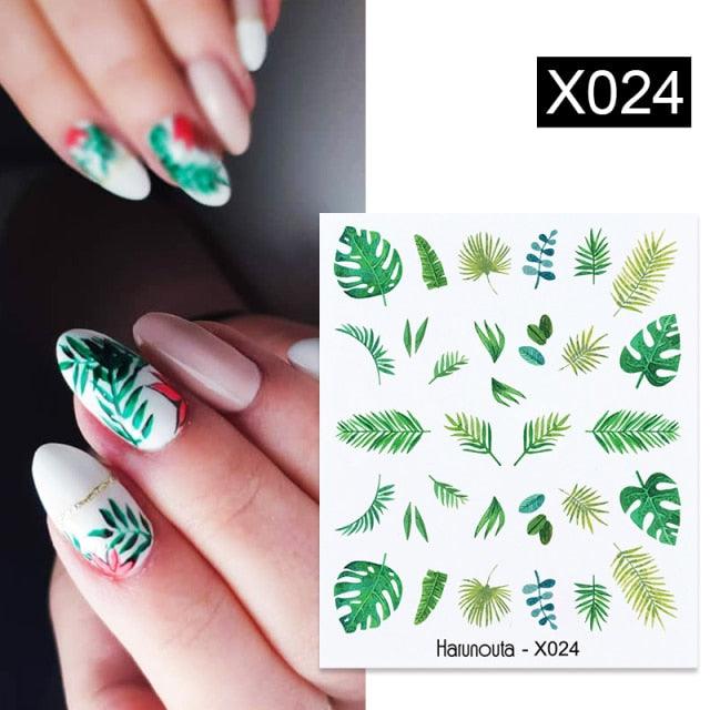 Spring Green Theme Water Decal Stickers for Nail Art