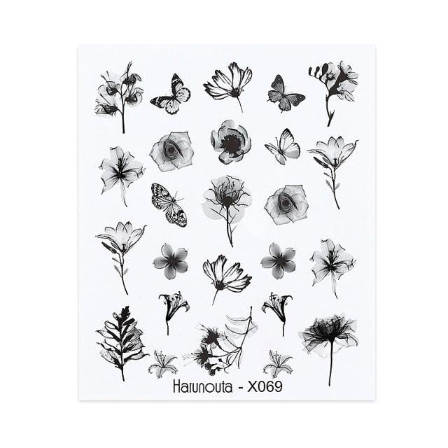 Spring Green Theme Water Decal Stickers for Nail Art