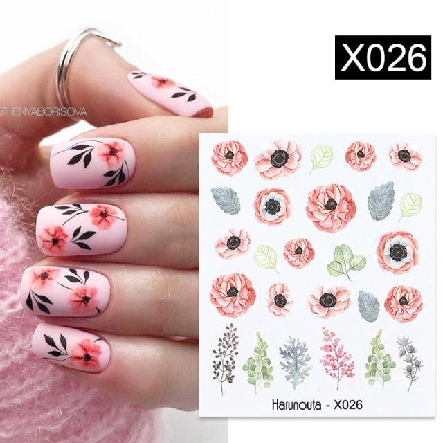 Spring Green Theme Water Decal Stickers for Nail Art