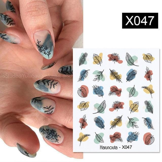 Spring Green Theme Water Decal Stickers for Nail Art