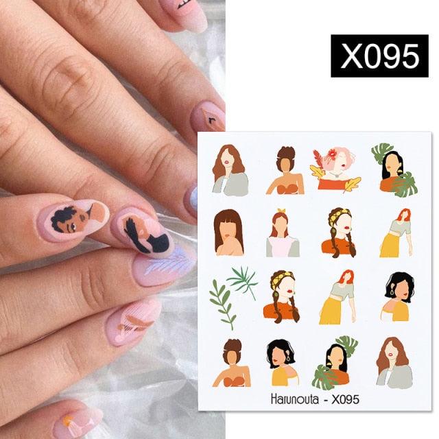 Spring Green Theme Water Decal Stickers for Nail Art