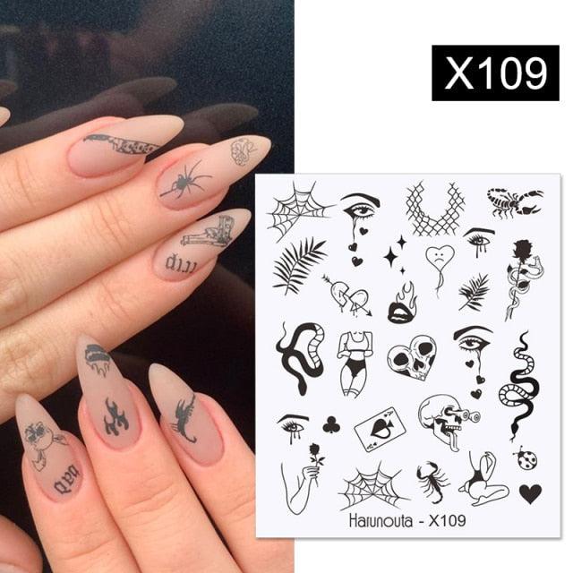 Spring Green Theme Water Decal Stickers for Nail Art