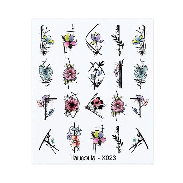 Spring Green Theme Water Decal Stickers for Nail Art