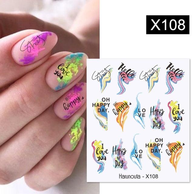 Spring Green Theme Water Decal Stickers for Nail Art