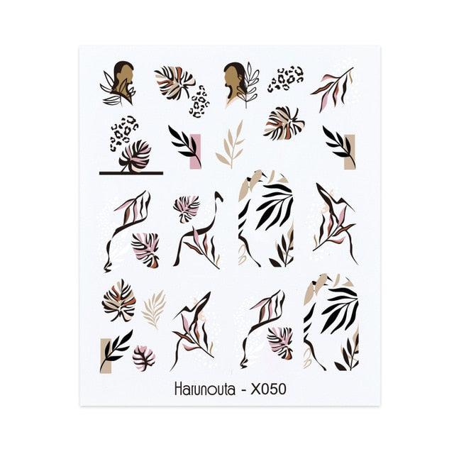Spring Green Theme Water Decal Stickers for Nail Art