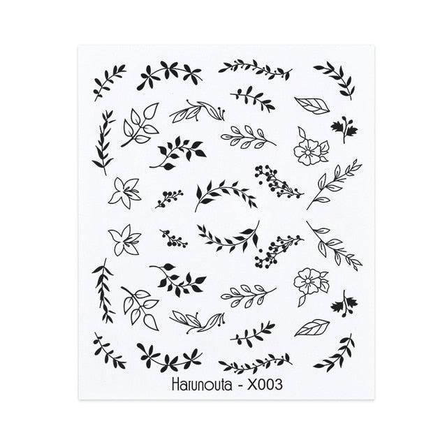 Spring Green Theme Water Decal Stickers for Nail Art