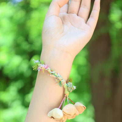Le Chuchotement du Printemps - Bracelet Tissé à la Main Pastel