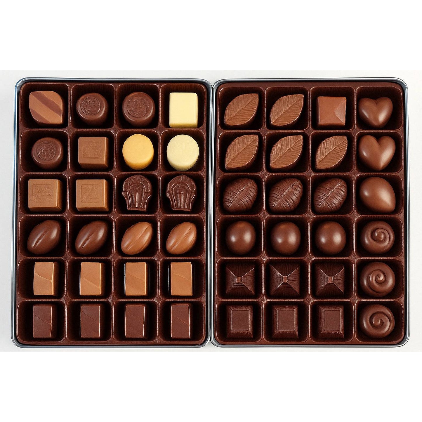 Caja de regalo de trufas de chocolate belgas sin azúcar Andy Anand – 48 piezas