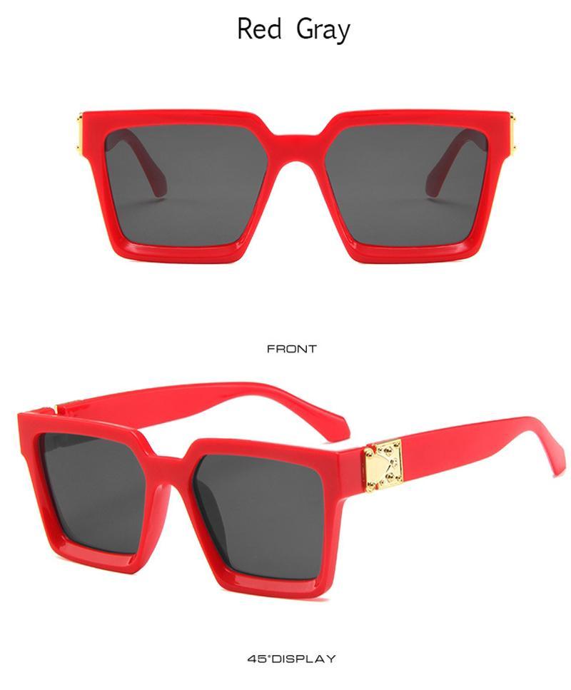 Gafas de sol cuadradas de lujo para mujeres y hombres
