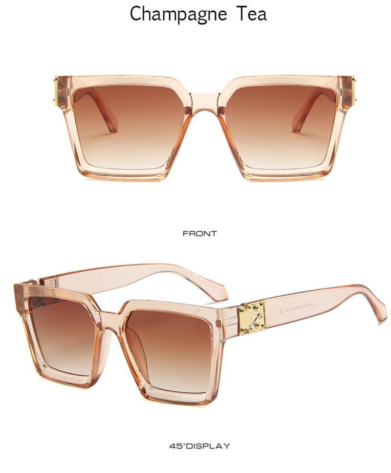 Gafas de sol cuadradas de lujo para mujeres y hombres