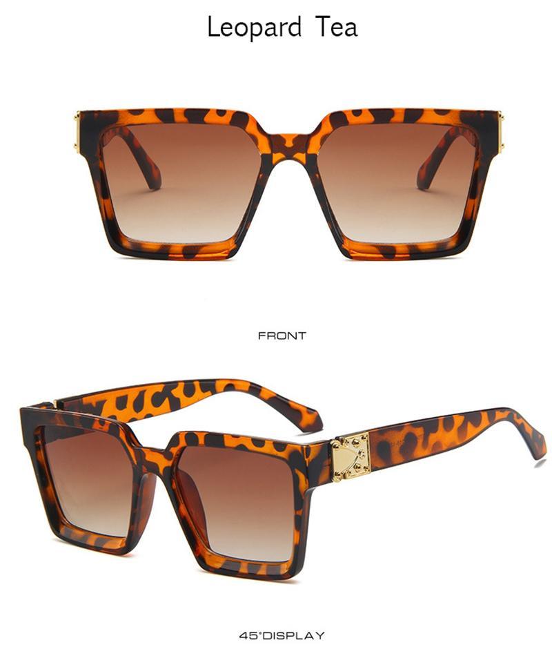Gafas de sol cuadradas de lujo para mujeres y hombres