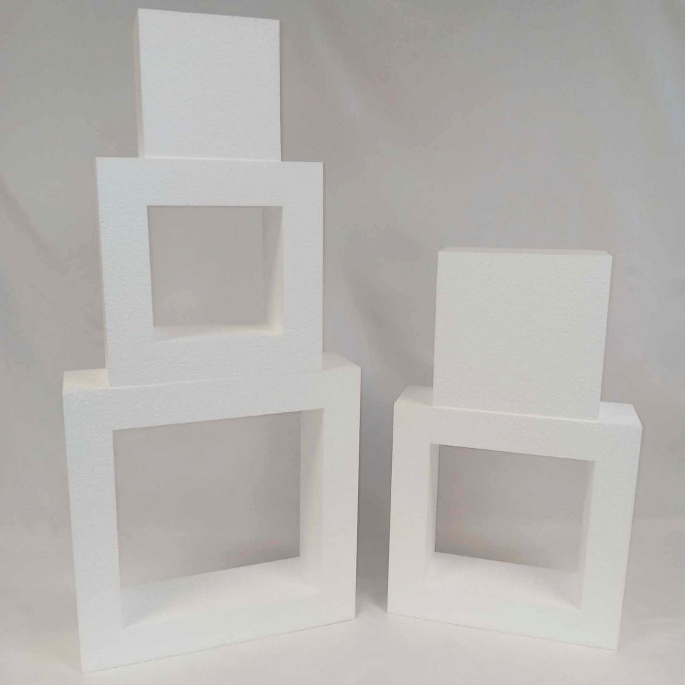 Oasis Supply Hollow Donut Style EPS Styrofoam Dummy Cake Set