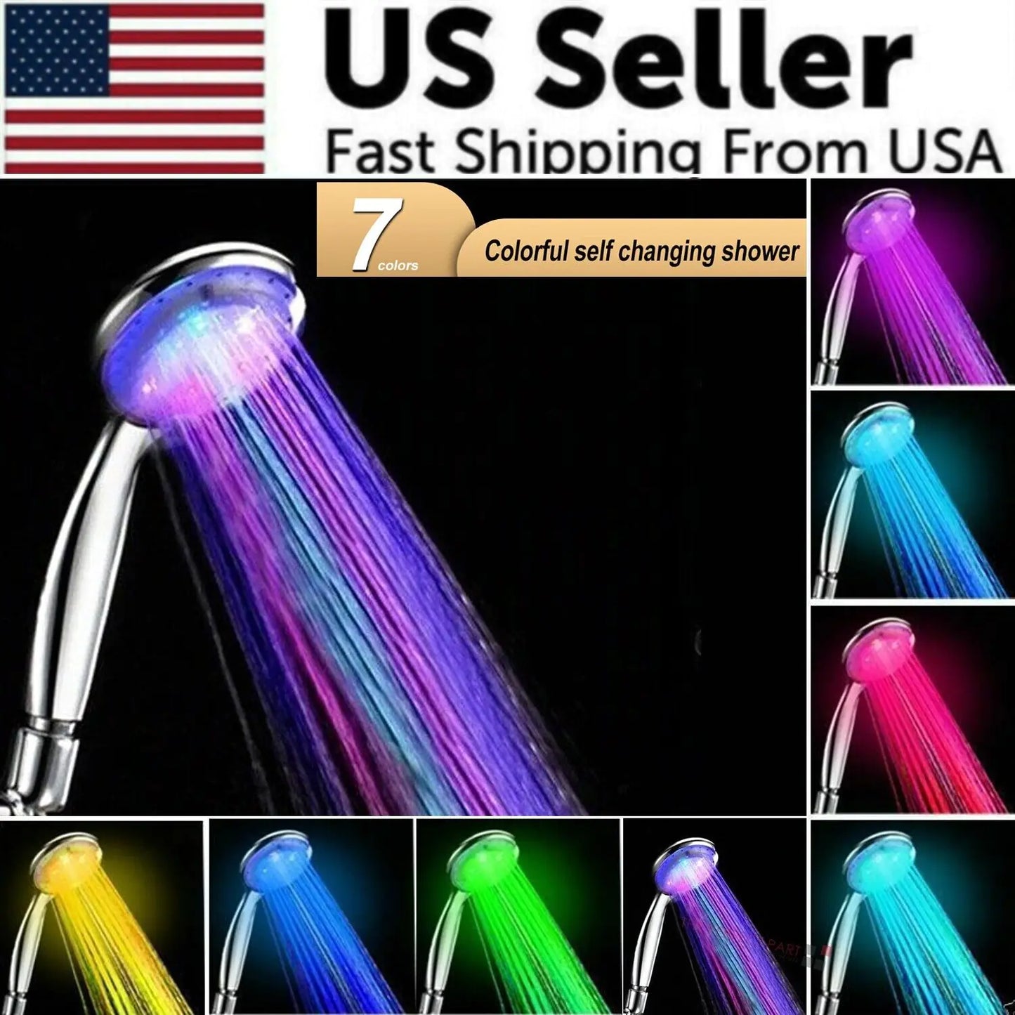Handheld LED Color Changing Shower Head