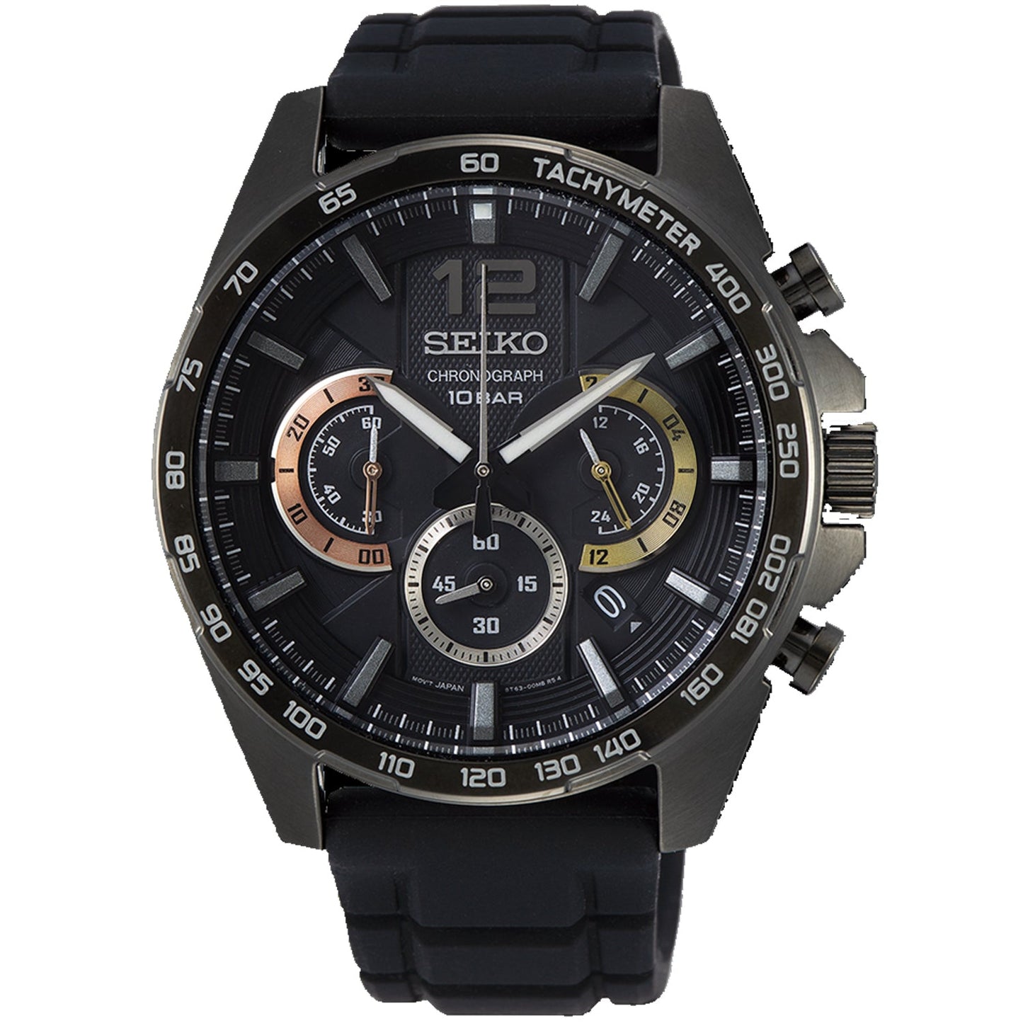 Montre chronographe pour homme Seiko - Cadran noir premium