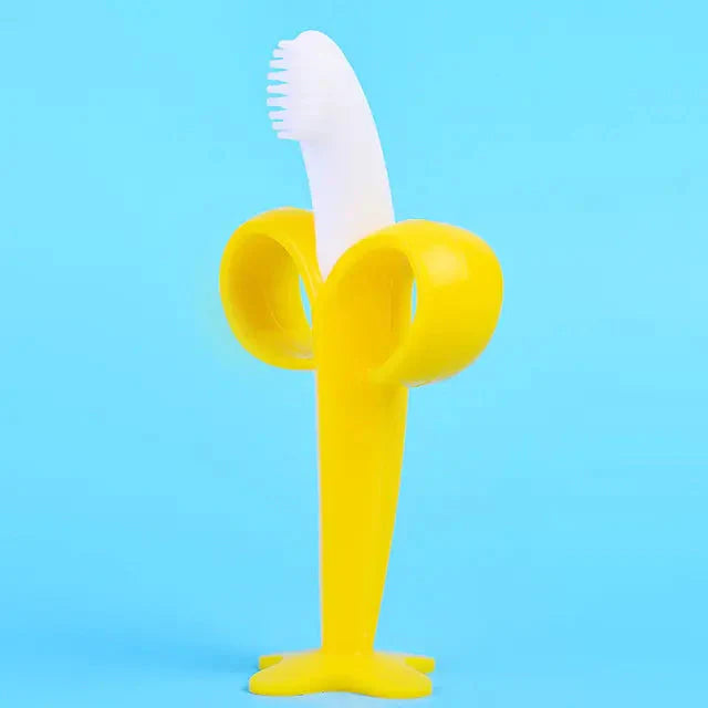 Cepillo de Entrenamiento y Mordedor de Silicona Banana Buds
