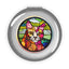 Stained Glass Cat Compact Travel Mirror for Pet Lovers
