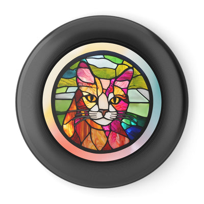Disque volant en verre teinté pour chat - Jeu extérieur vibrant