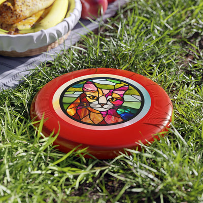 Disque volant en verre teinté pour chat - Jeu extérieur vibrant